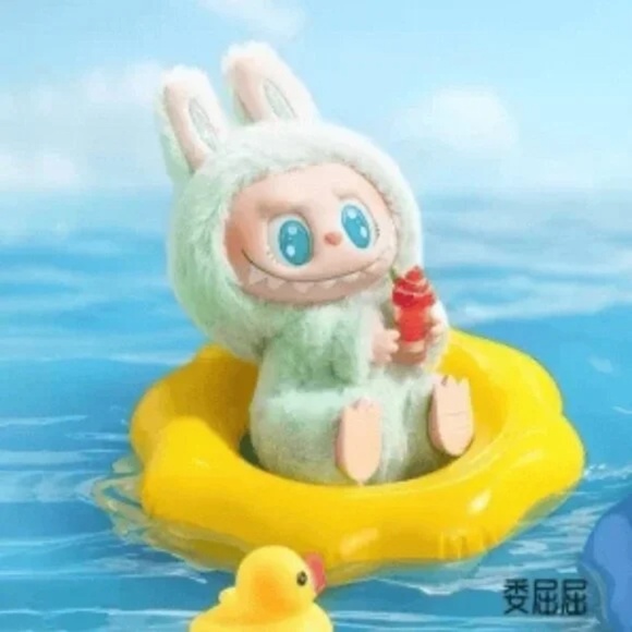 [NEW] POP MART Labubu Have a Seat Vinyl Plush Keychain Blind Box Ququ Green - Picture 2 of 12